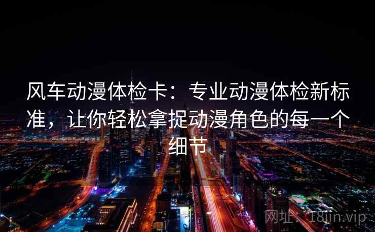 风车动漫体检卡:专业动漫体检新标准,让你轻松拿捉动漫角色的每一个细节 风车动漫体检卡:专业动漫体检新标准,让你轻松拿捉动漫角色的每一个细节