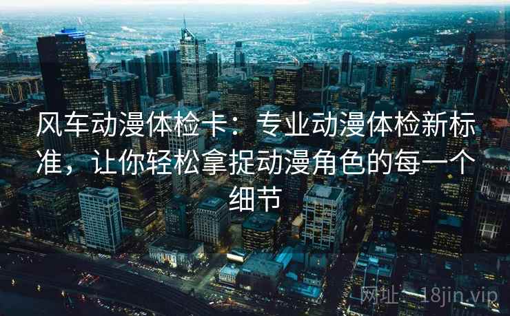 风车动漫体检卡:专业动漫体检新标准,让你轻松拿捉动漫角色的每一个细节 风车动漫体检卡:专业动漫体检新标准,让你轻松拿捉动漫角色的每一个细节